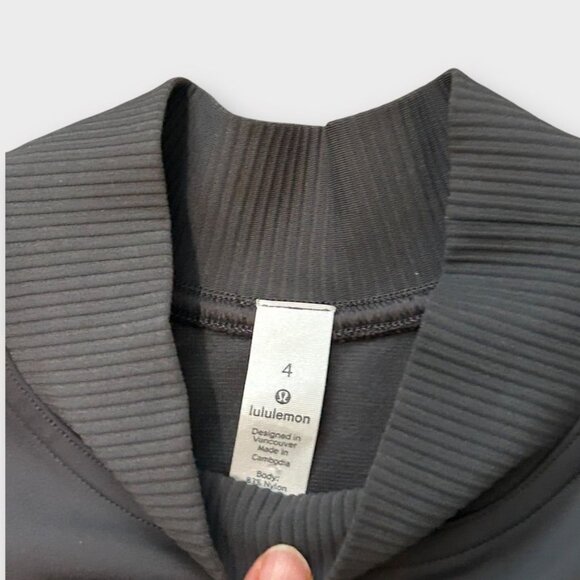 NWT Lululemon Train Free Crop Tank Graphite Grey 4 Activewear NEW - Picture 8 of 9